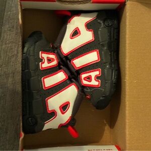 Nike Kids Black and White Sneakers with Red Accents